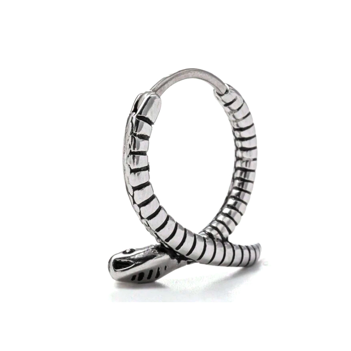 Steel 316L Segmentring Clicker im Schlangen Design - Stärke 1.0mm Durchmesser 12mm