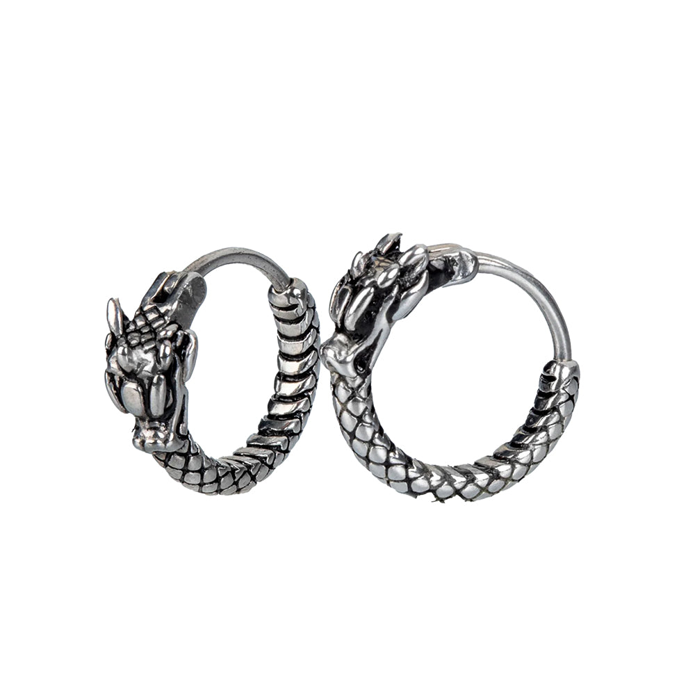 Steel 316L Segmentring Clicker im Drachen Kopf Design - Stärke 1.0mm Durchmesser 11mm