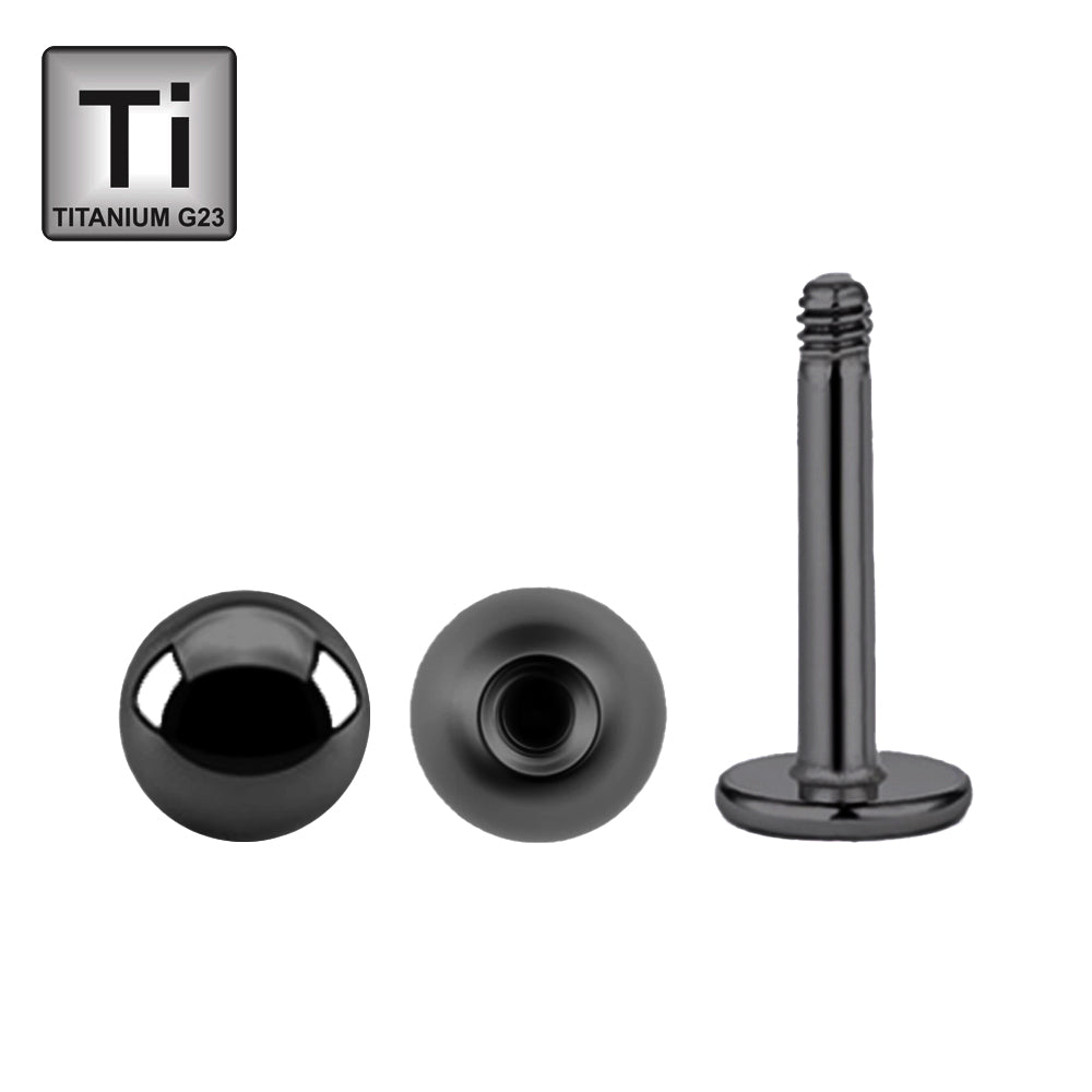 Black Titan Labret mit 3mm Kugel - Stärke 1.2mm
