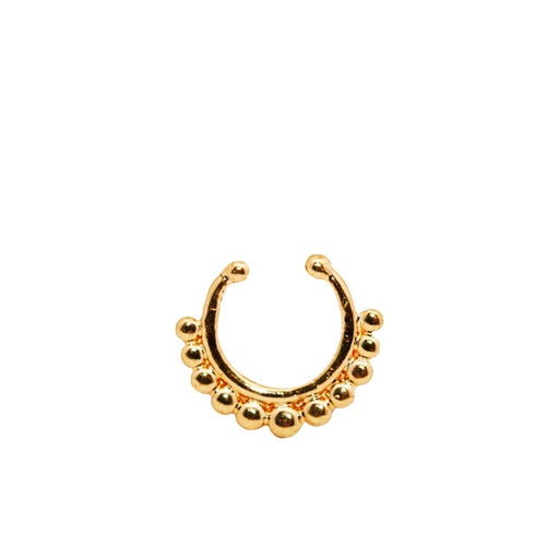18K Gold Fashion Brass Clip-On Septum Ring mit Design