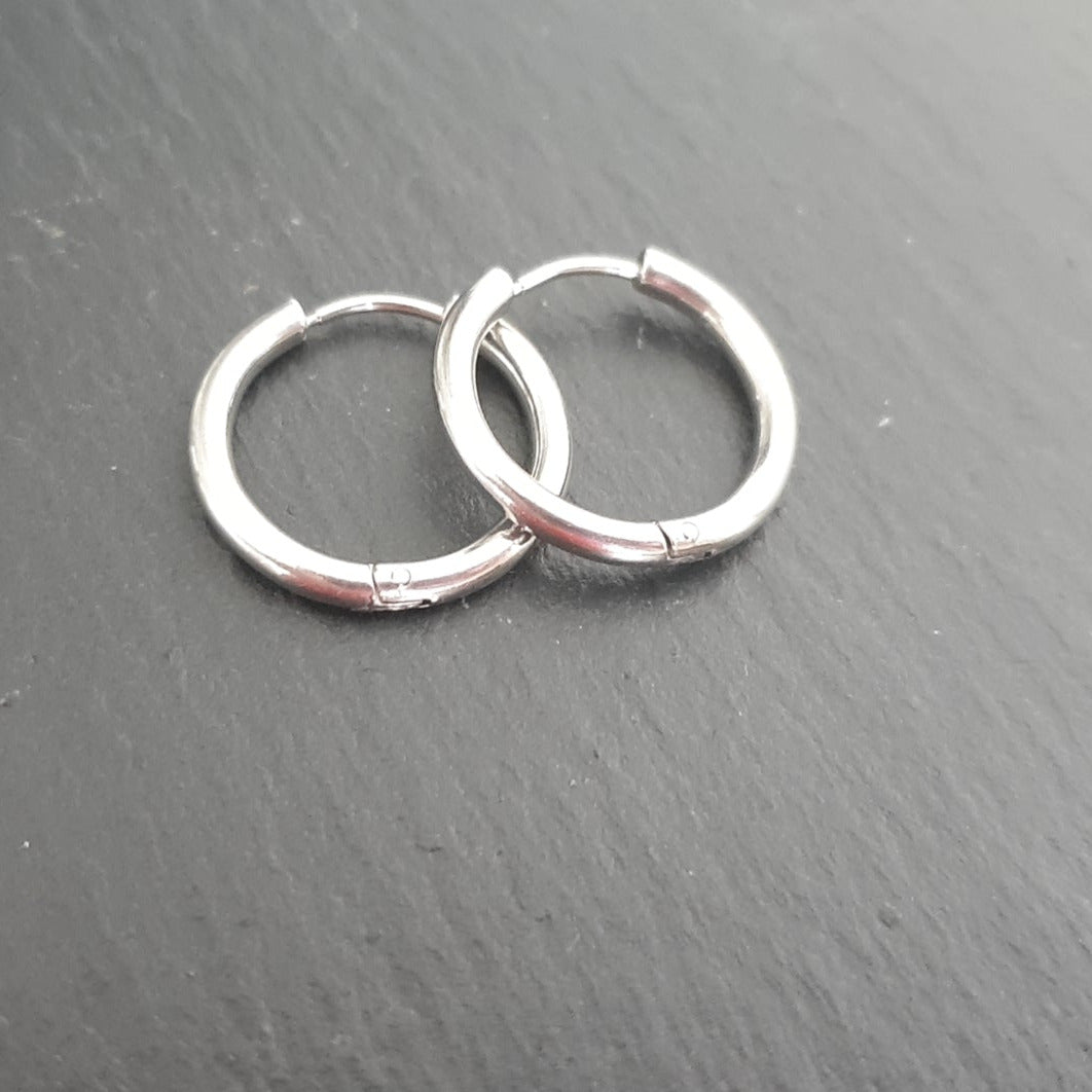 S. Steel Creolen - 21mm x 2.5mm/ Hochglanz