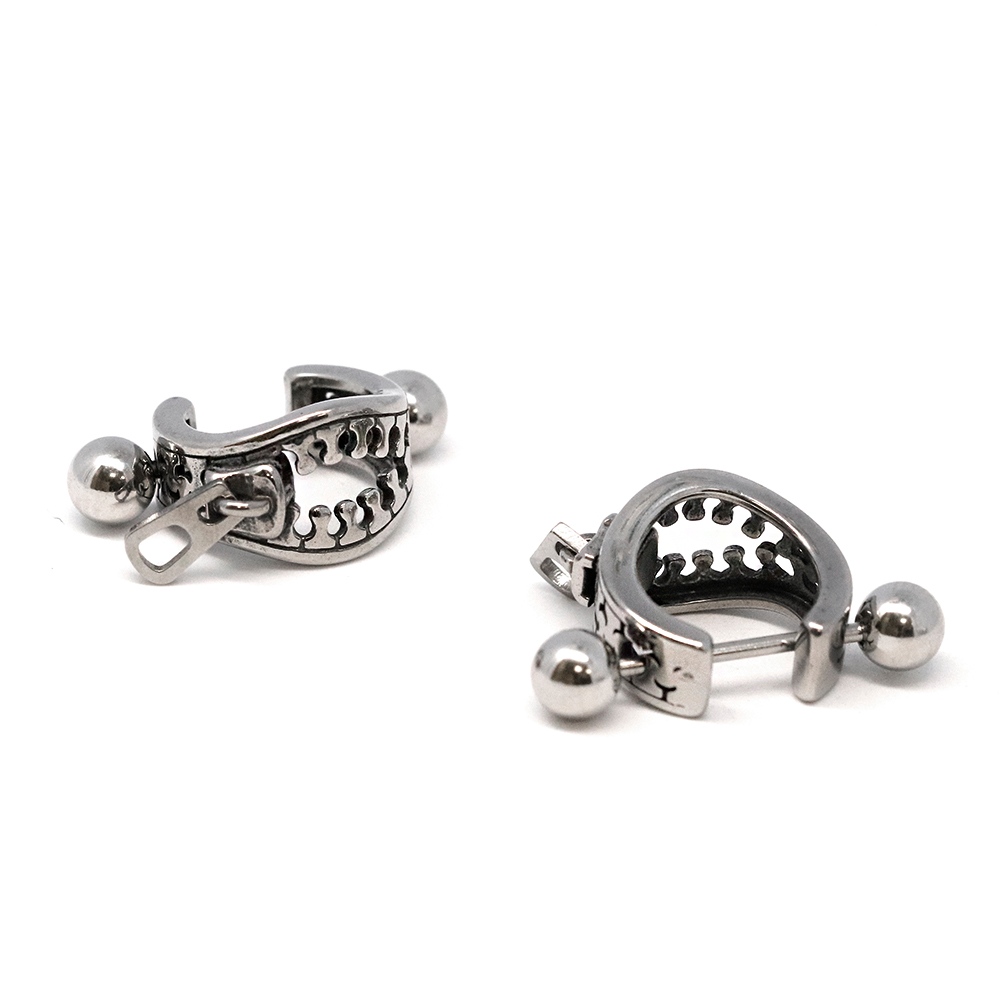 Steel 316L Helix Barbell im Reißverschluss Design - Stärke 1.0mm