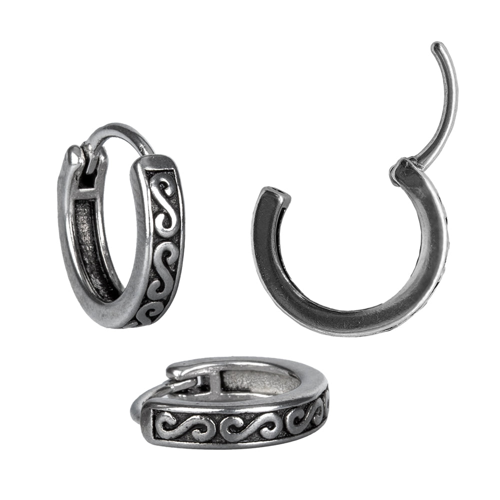 Steel 316L Segmentring Clicker im Motif Design - Stärke 1.0mm Durchmesser 10mm