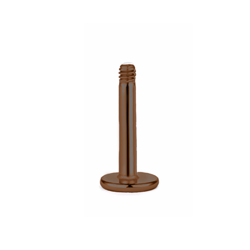 Antik Kupfer Steel Labret ohne Kugel - Stärke 1.2mm Länge 8mm