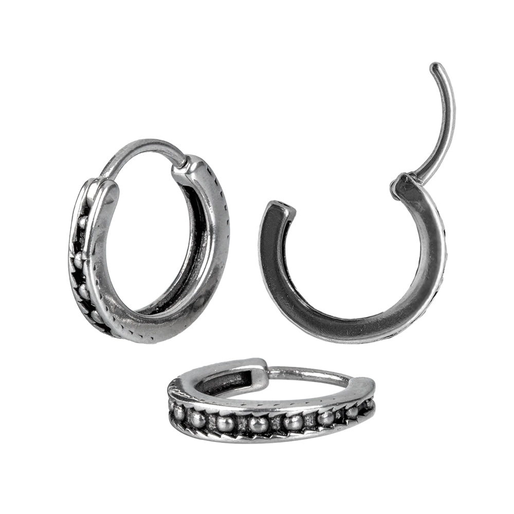 Steel 316L Segmentring Clicker im Vintage Design - Stärke 1.0mm Durchmesser 11mm