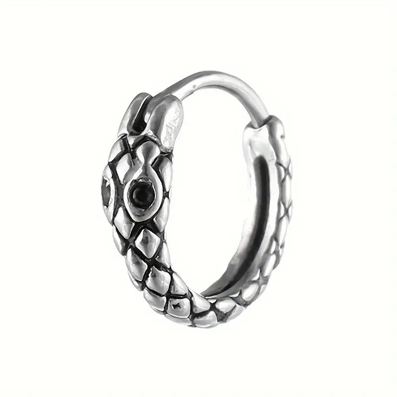 Steel 316L Segmentring Clicker im Schlangen Design - Stärke 1.0mm Durchmesser 10mm