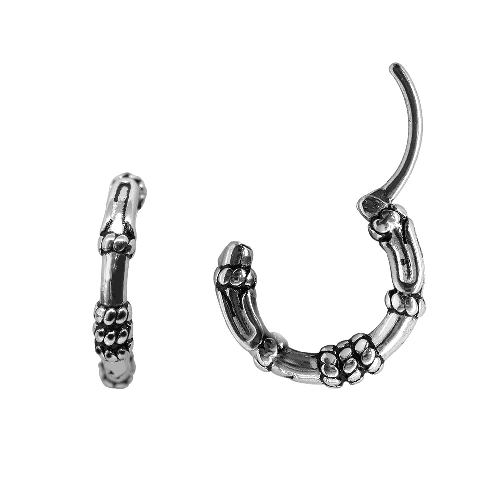 Steel 316L Segmentring Clicker im Vintage Design - Stärke 1.0mm Durchmesser 10mm