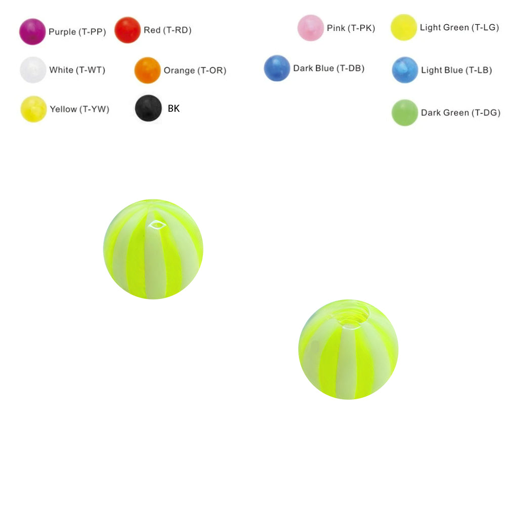 Acryl Schraubkugel im Beach Ball Design - Stärke 1.6mm