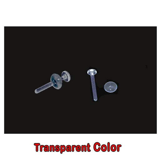 Glass Retainer mit Silikon O-Ring Stopper - Transparent - Stärke 0.8mm Länge 10mm