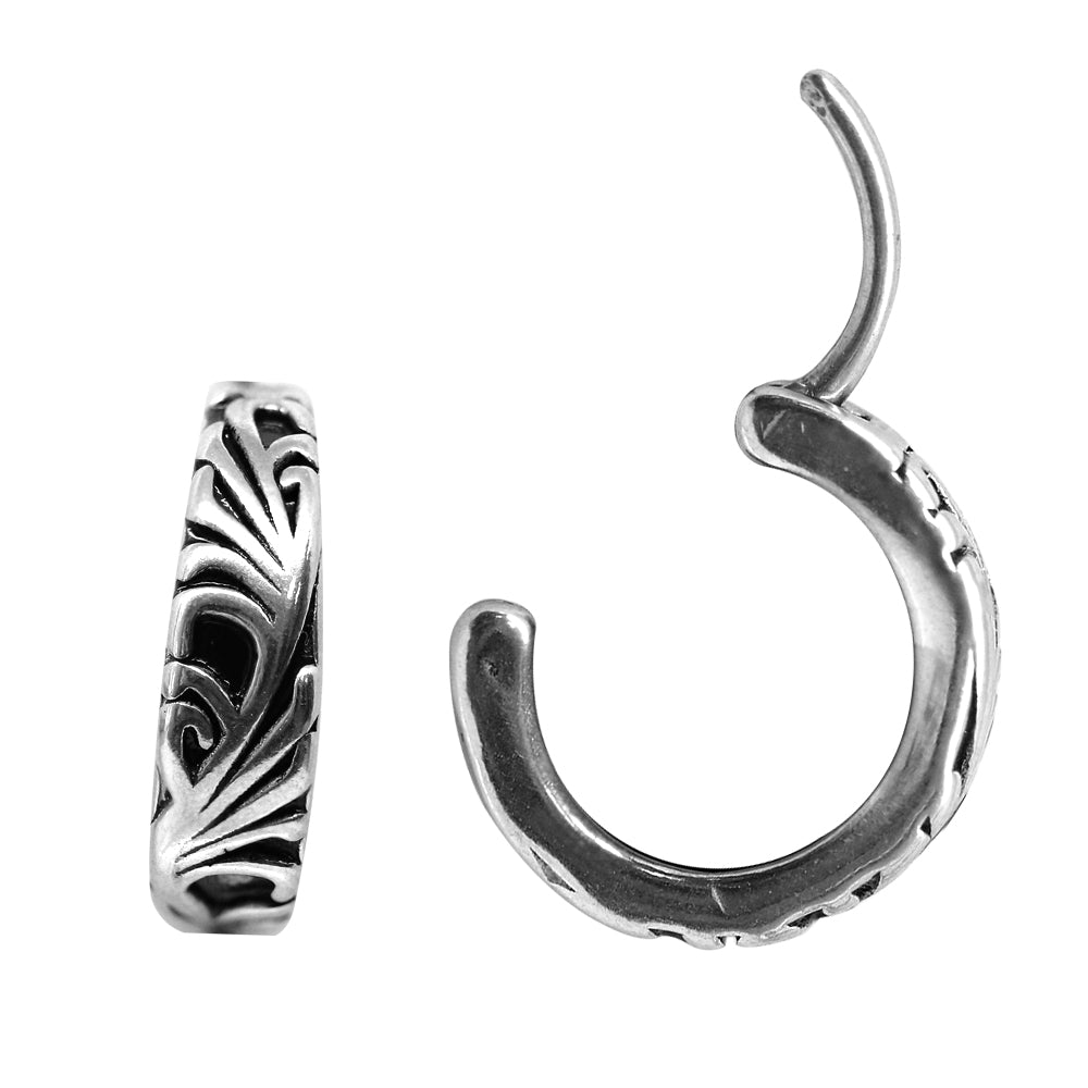 Steel 316L Segmentring Clicker im Motif Design - Stärke 1.0mm Durchmesser 10mm
