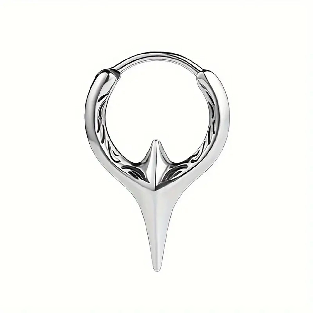 Steel 316L Segmentring Clicker mit Dornen Schwert - Stärke 01.0mm Durchmesser 11mm