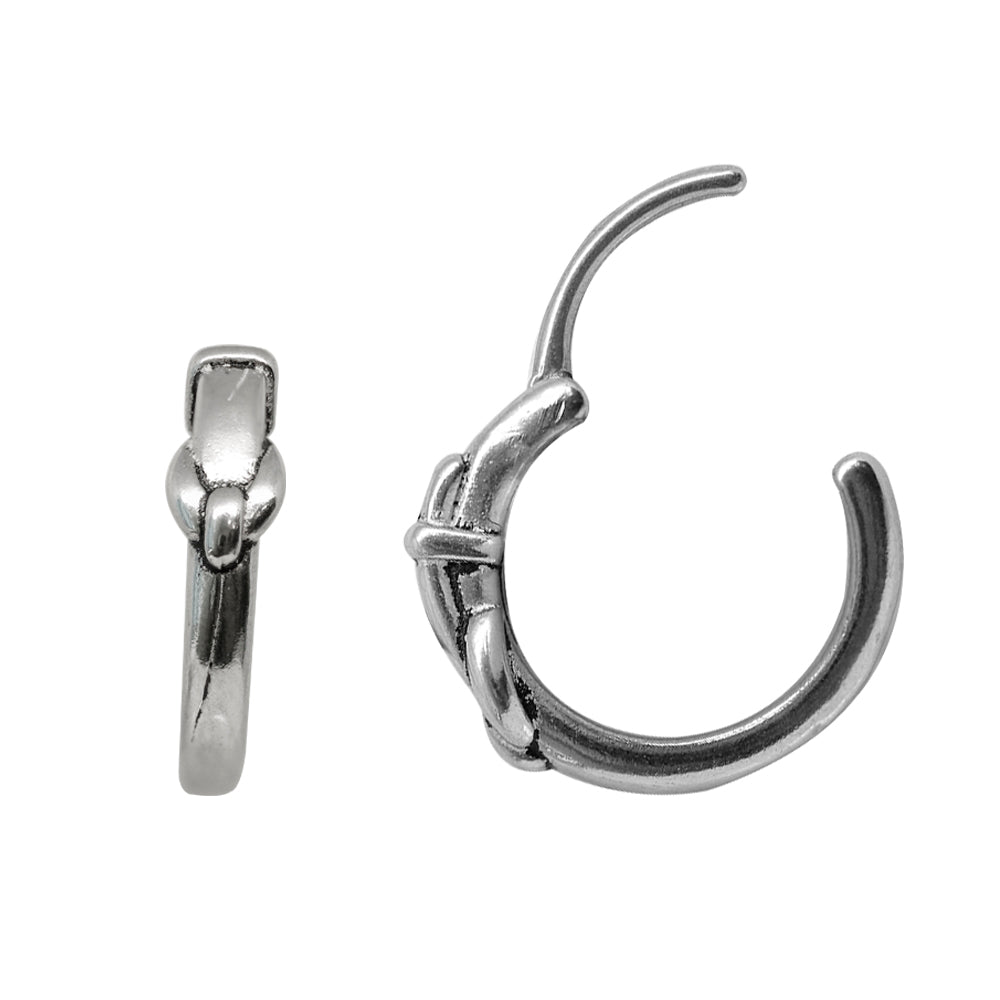 Steel 316L Segmentring Clicker mit Knoten - Stärke 1.0mm Durchmesser 10mm