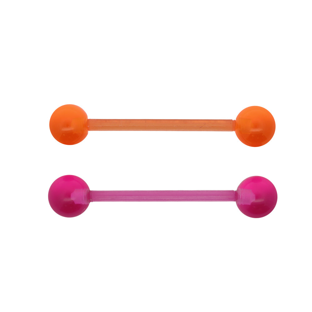 Bioflex Barbell Transparent - Flexibel - Stärke 1.6mm Länge 19mm Kugeln 6mm