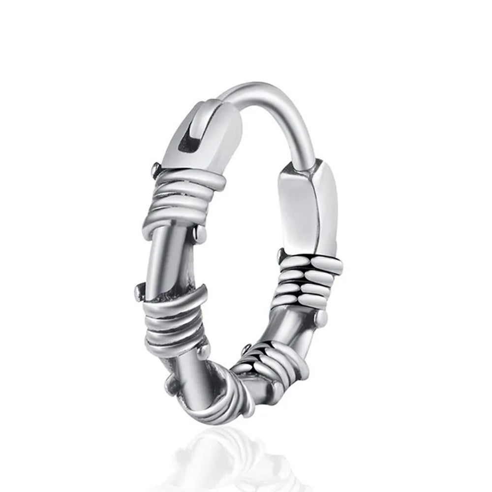 Steel 316L Segmentring Clicker im Sprungfeder Design - Stärke 1.0mm Durchmesser 10mm