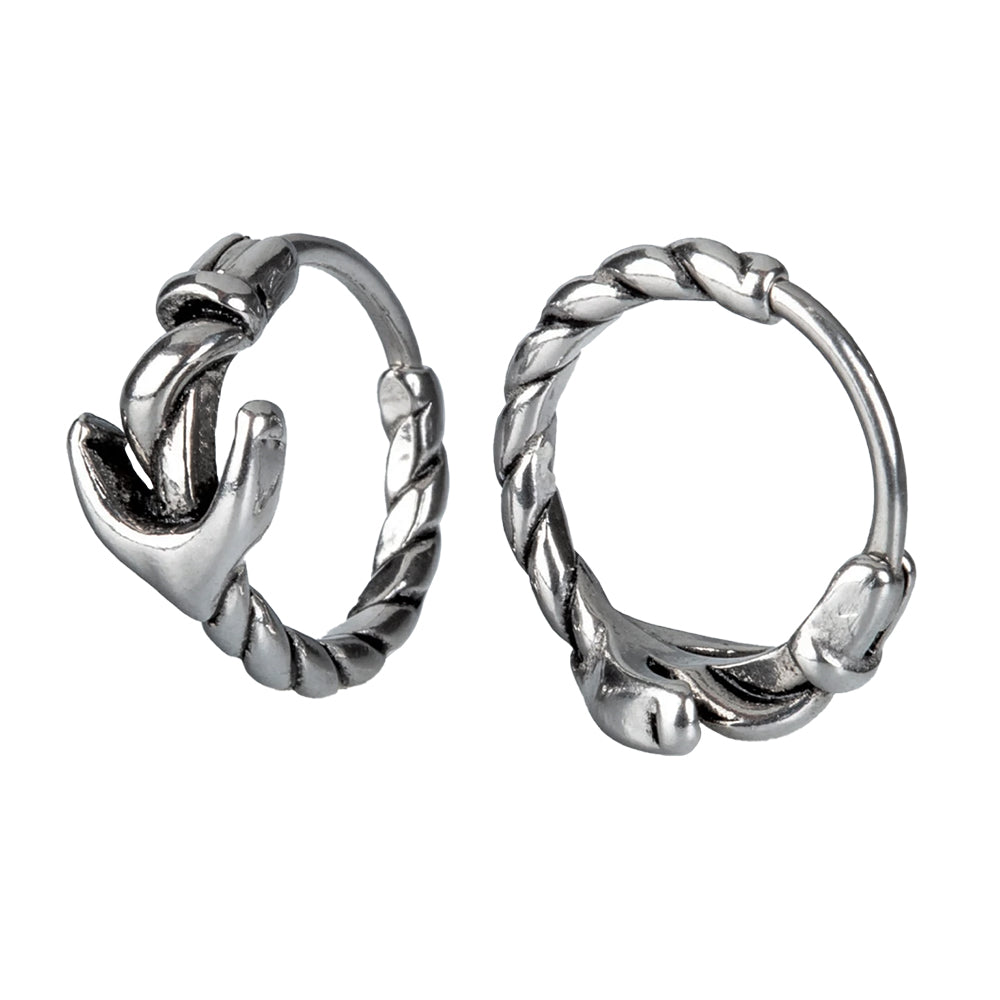 Steel 316L Segmentring Clicker im Anker Design - Stärke 1.0mm Durchmesser 10mm