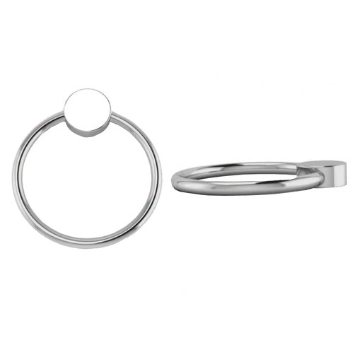 Steel 316L BCR mit 3mm Flat Ball - Stärke 1.0mm Größe 8mm
