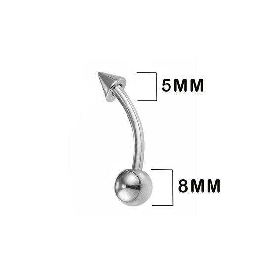 Steel 316L Banana mit Spitze und Kugel (5+8mm) - Stärke 1.6mm