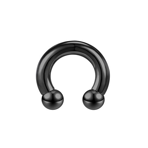 Black Steel 316L Circular Barbell mit Kugeln - Heavysize