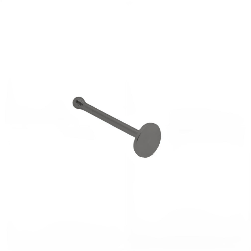 Black Steel Nasenstecker mit Flat Disc - Stärke 1.0mm Design 2mm
