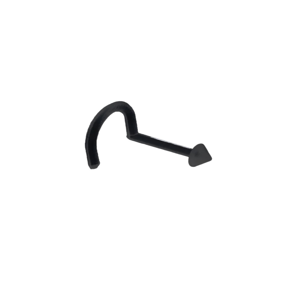 Black Steel Nasenspirale mit Spitze - Stärke 1.0mm