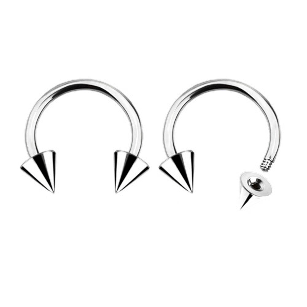 Steel 316L Circular Barbells mit Spitzen - Stärke 1.6mm