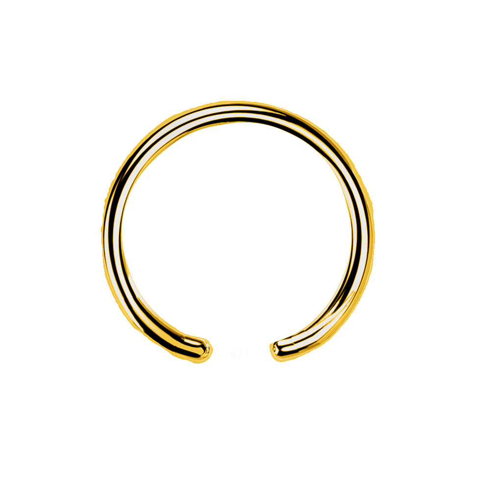 18K Gold Steel BCR ohne Klemmkugel - Stärke 1.6mm für Kugel 5mm