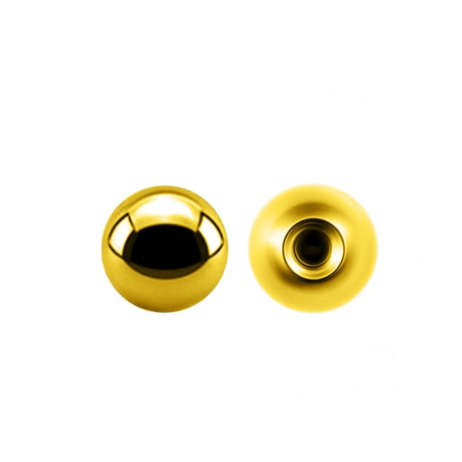 Steel 316L Gold PVD Titanium Coated Screw Balls with - 16GA(1.2mm)