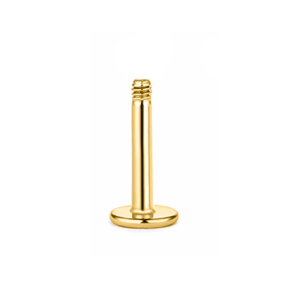 18K Gold Steel Labret ohne Kugel - Stärke 1.2mm