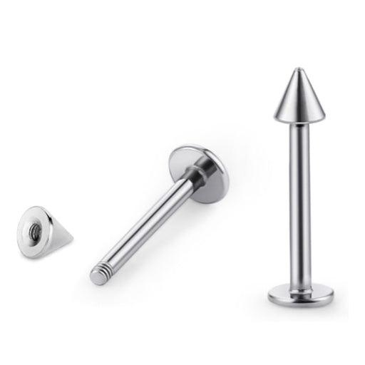 Steel 316L labret with tip - thickness 1.2mm