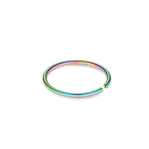 Rainbow Steel Open Nose Ring - Stärke 0.6mm