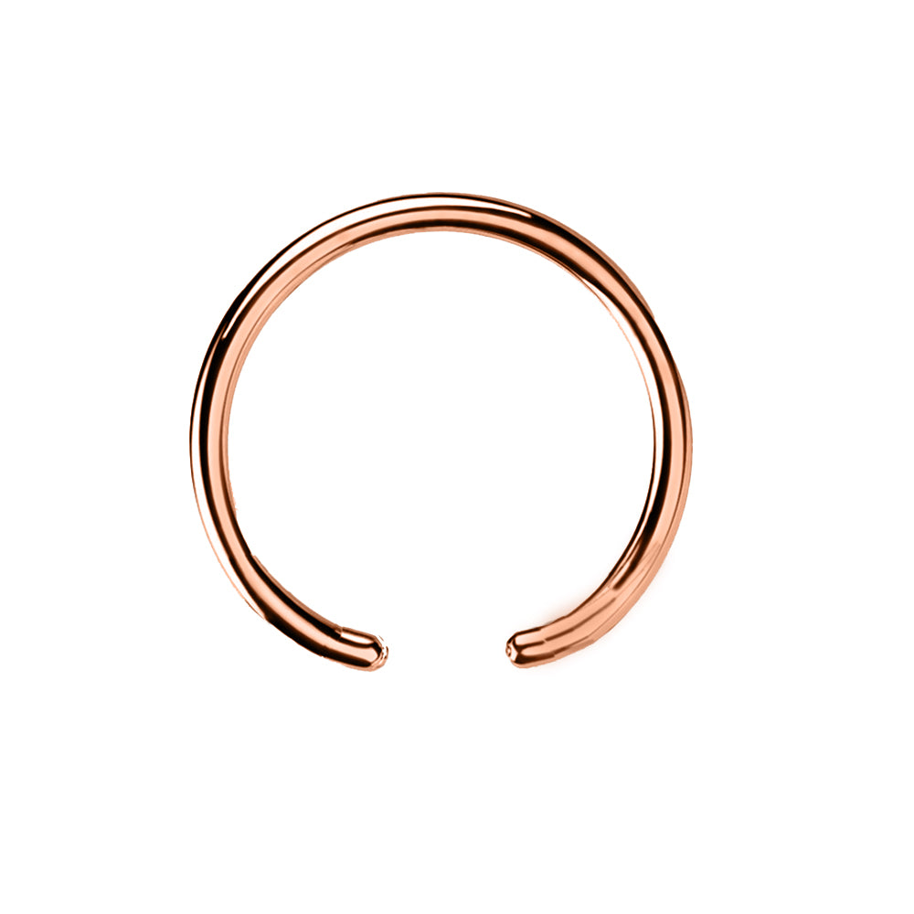 18K Rose Gold Steel 316L BCR ohne Klemmkugel - Stärke 1.2mm Kugel 3mm