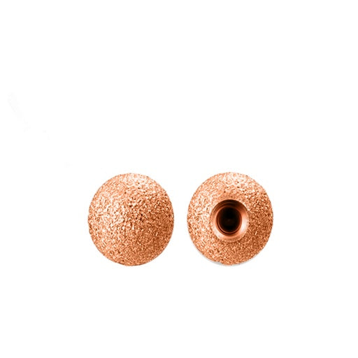 18K Rose Gold Steel Schraubkugel Sand gestrahlt im Diamant-Schliff Design - Stärke 1.6mm