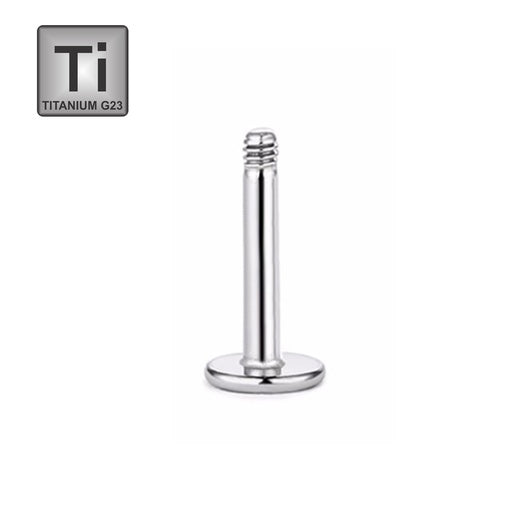 Titanium labret without ball - thickness 1.6mm