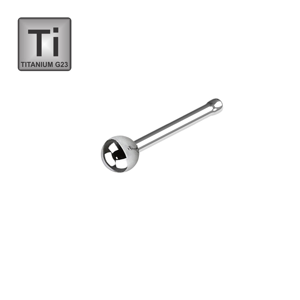 Titan G23 Nasenstecker mit Kugel - Stärke 1.0mm Kugel 2mm