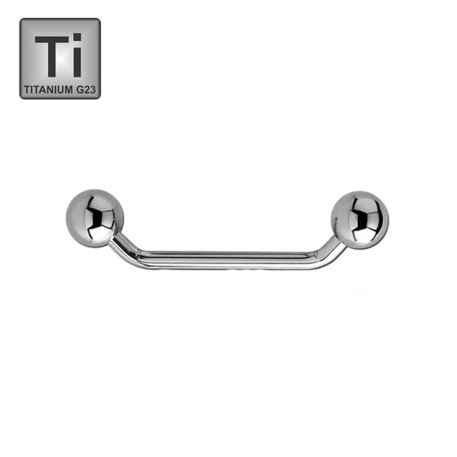 45° Titan G23 Surface Barbell mit 6mm Kugeln - Stärke 1.6mm mit Stabhöhe 1.5mm