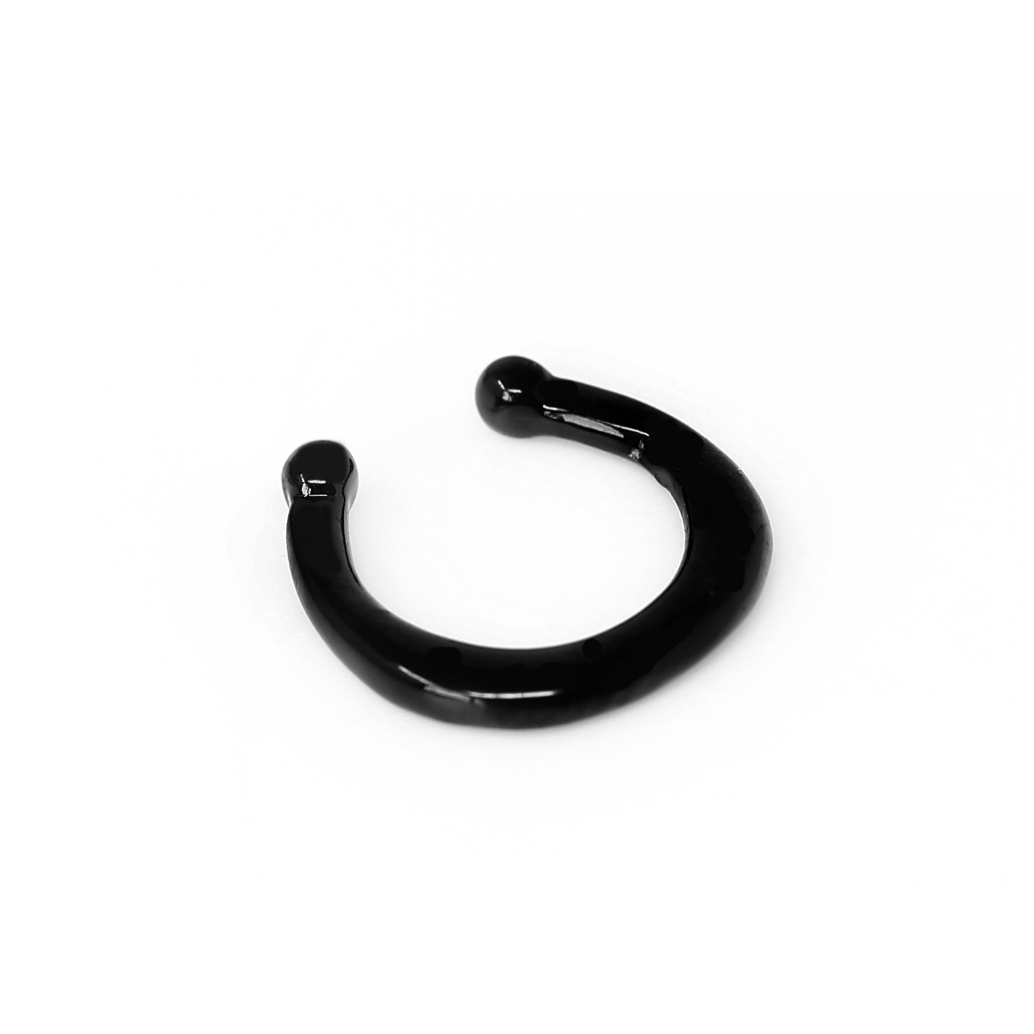 Black Fashion Brass Clip-On Septum Ring