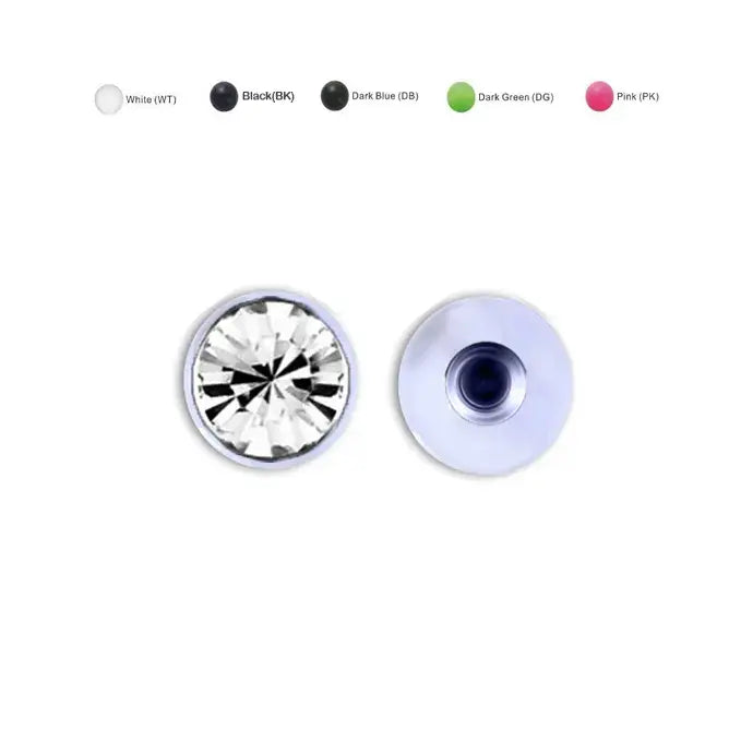 Acryl Schraubkugel mit Kristall - Stärke 1.6mm