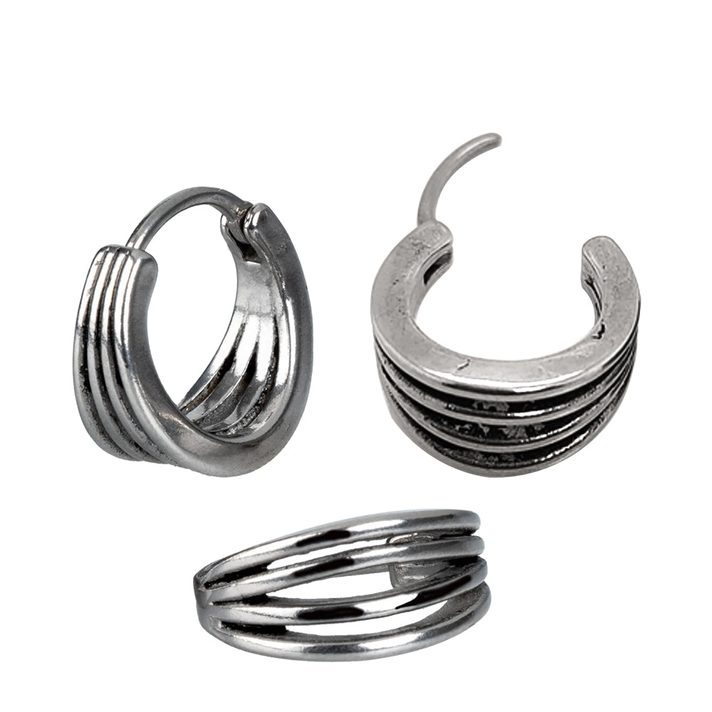 Steel 316L Segmentring Clicker im Fashion Design - Stärke 1.0mm Durchmesser 10mm