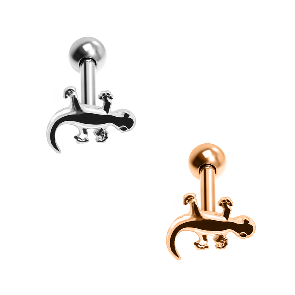 Steel 316L barbell in Gekko design