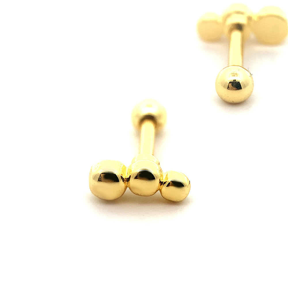 Steel 316L barbell in fashion design