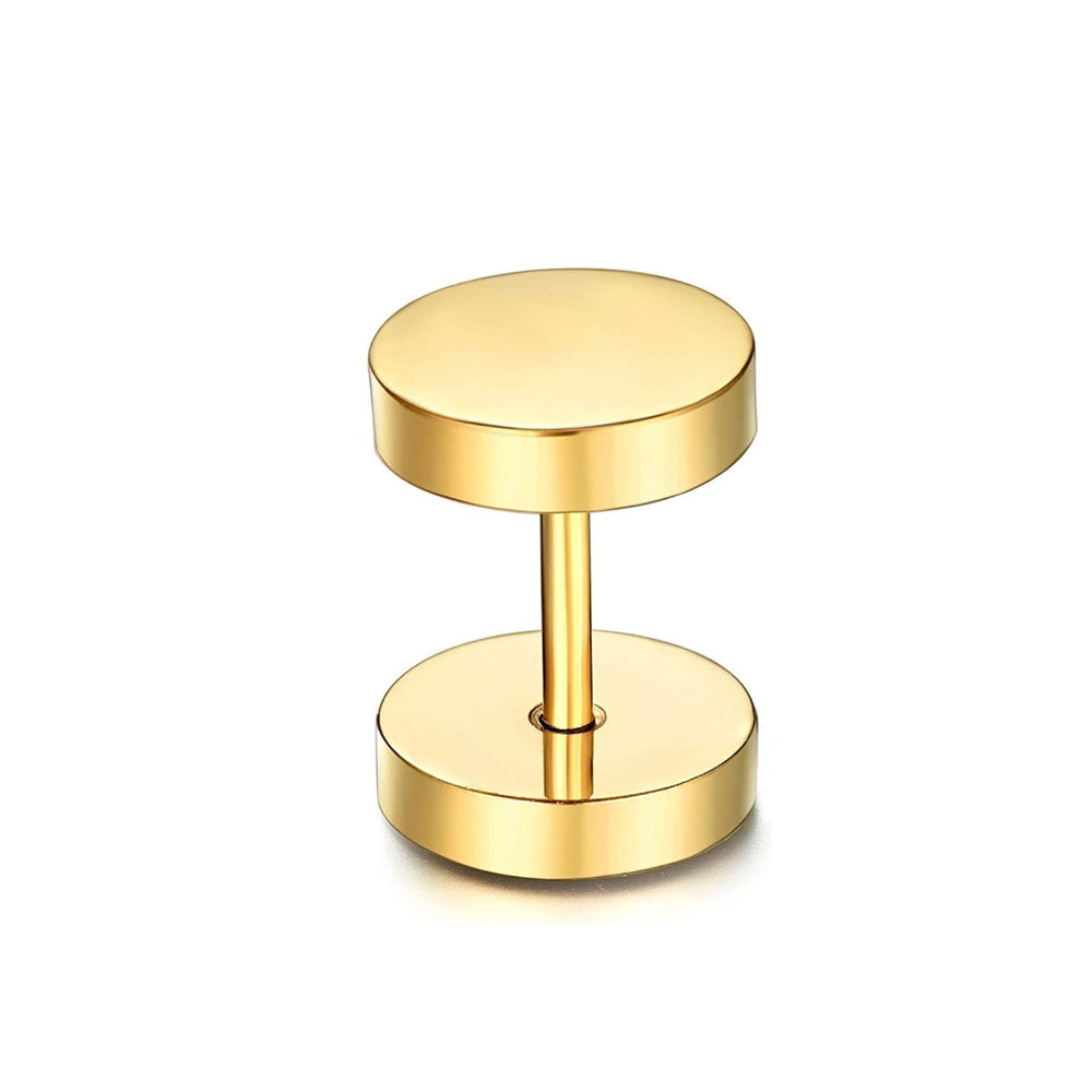 18K Gold Steel Fake Plug - Stärke 1.2mm Länge 6mm