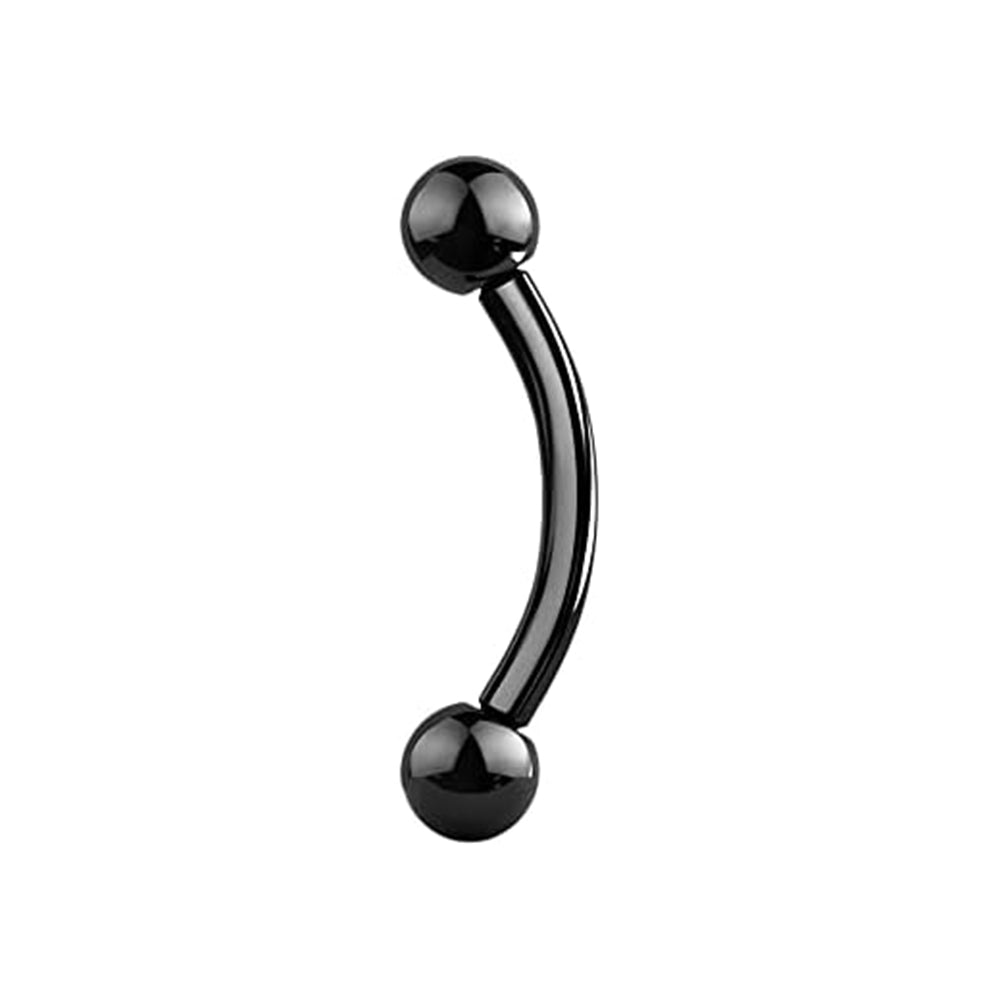 Black Steel 316L Banana mit Kugeln - HEAVYSIZE