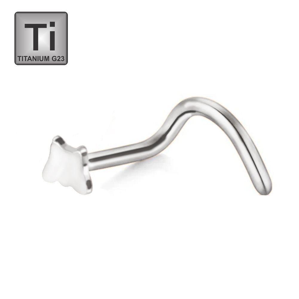 Steel 316L Nasenspirale im Schmetterling Design - Stärke 1.0mm