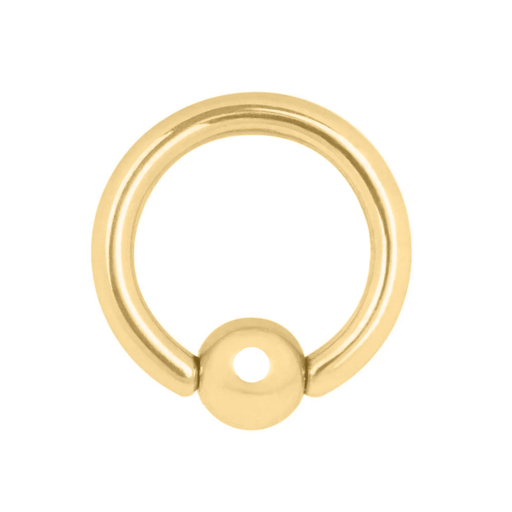 18K Gold Steel BCR mit Klemmkugel - HEAVYSIZE