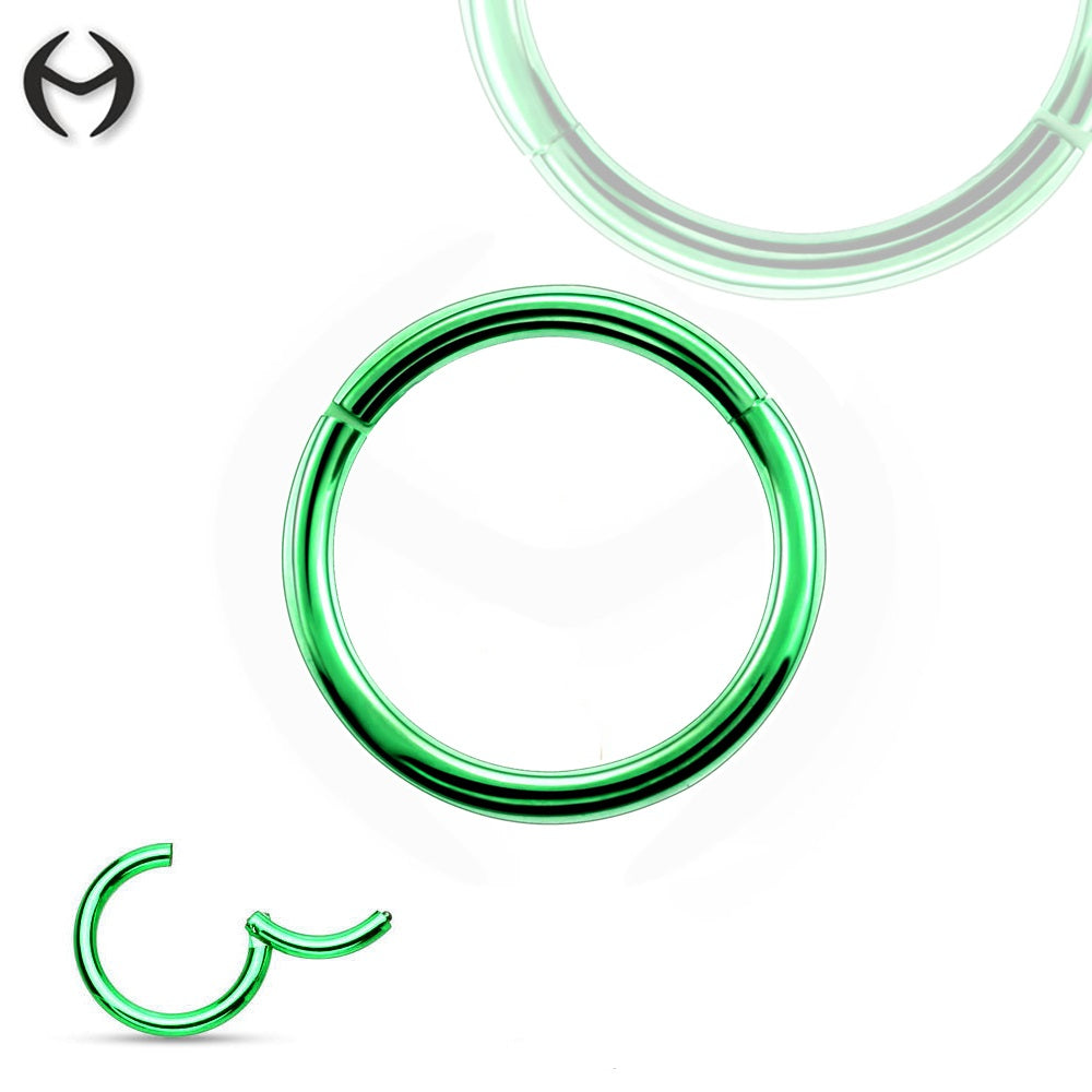 Green Steel Segment Ring Clicker