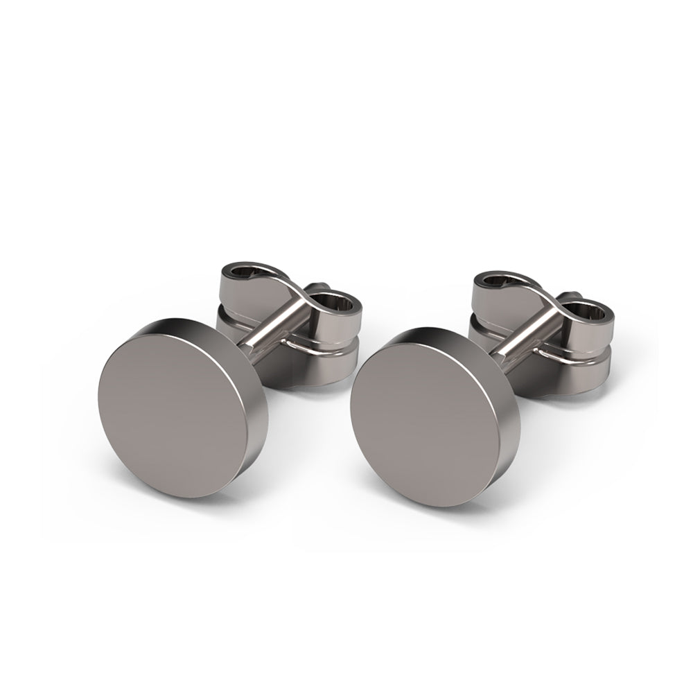 S. Steel Ohrstecker im runden Design - 6.5mm/ Hochglanz