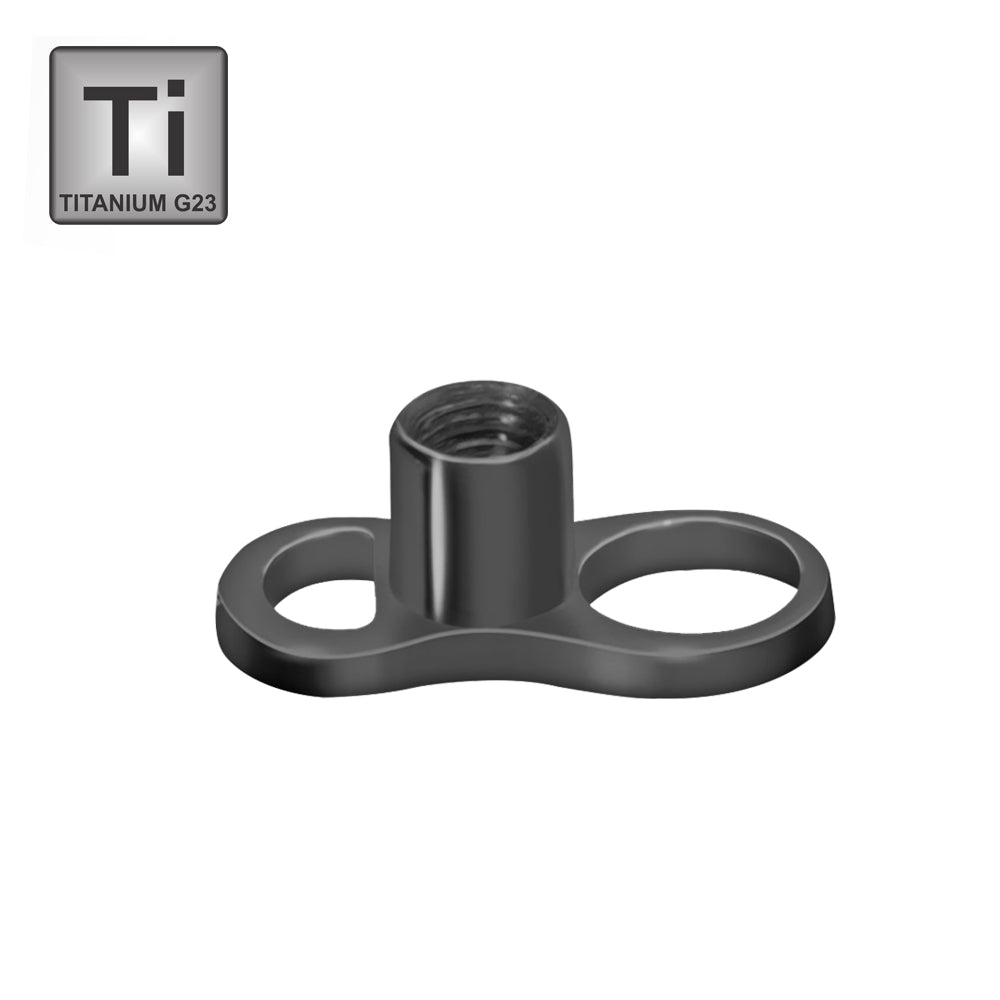 Titan G23 Mini Dermal Anchor Base -2 Loch- Internally 1.2mm - Stärke 1.6mm