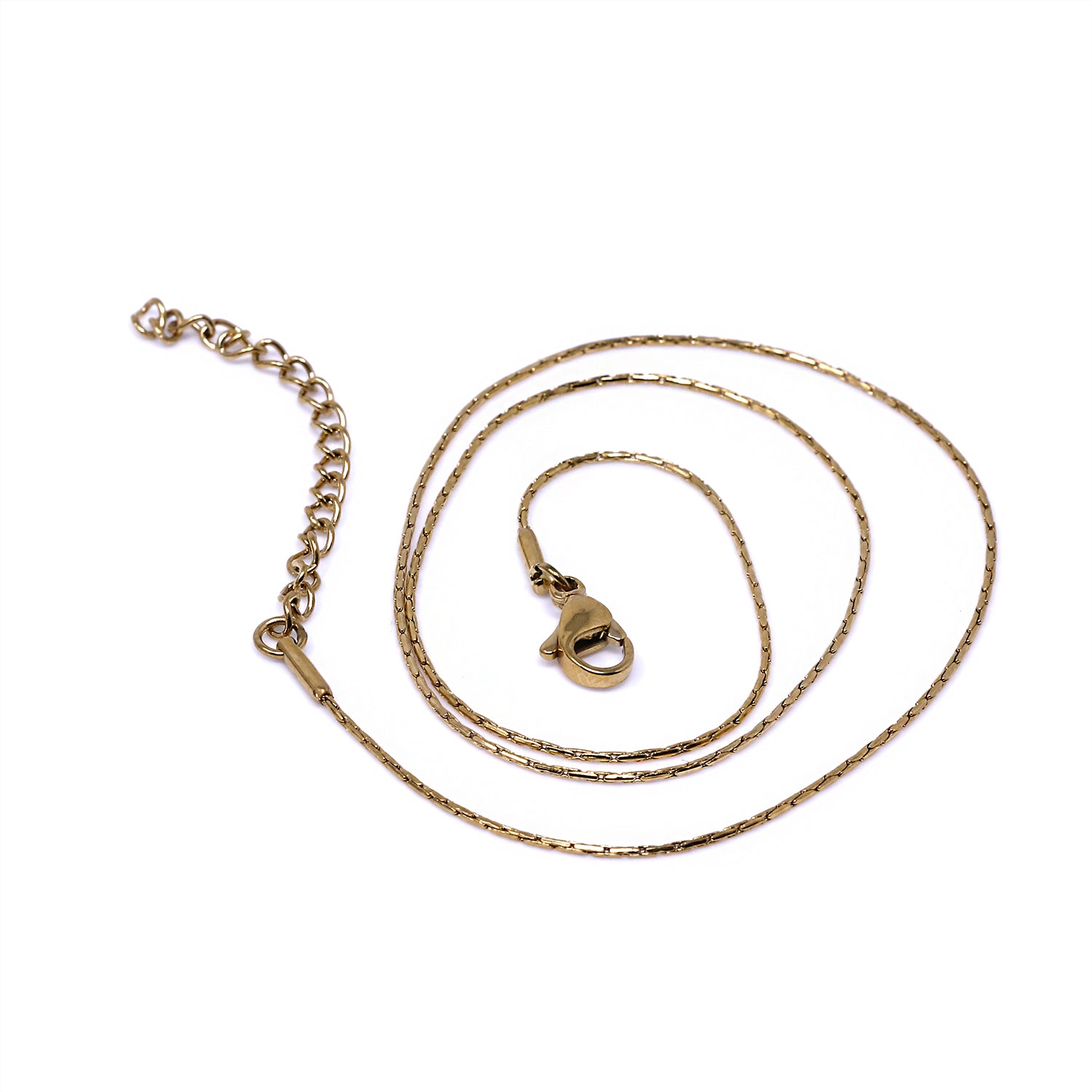 18K Gold S.Steel mit dünnen, langen Gliedern/ Länge 50cm