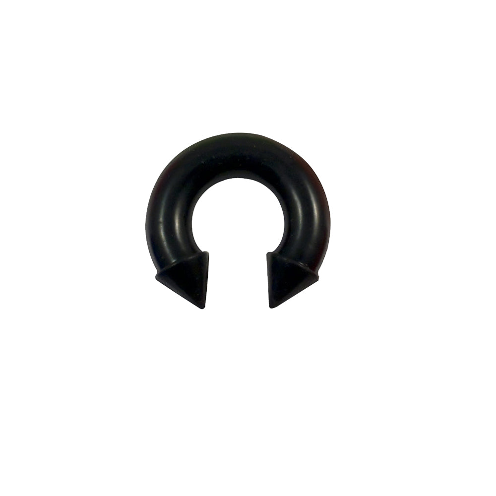 Black Silikon Circular Barbell mit Spitzen