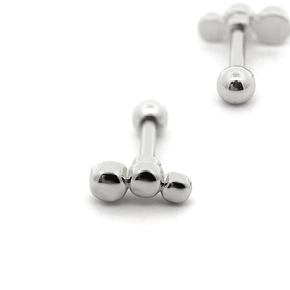 Steel 316L barbell in fashion design